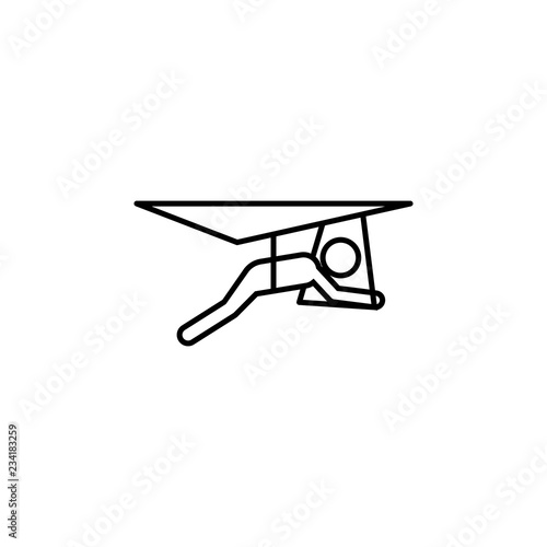 hang gliding sign icon. Element of navigation sign icon. Thin line icon for website design and development, app development. Premium icon