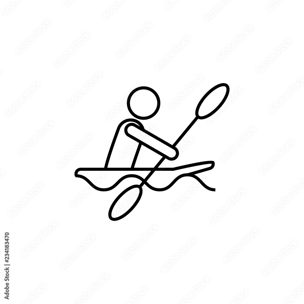 kayaking sign icon. Element of navigation sign icon. Thin line icon for website design and development, app development. Premium icon kayaking sign icon. Element of navigation sign icon. Thin line icon for website design and development, app development. Premium icon