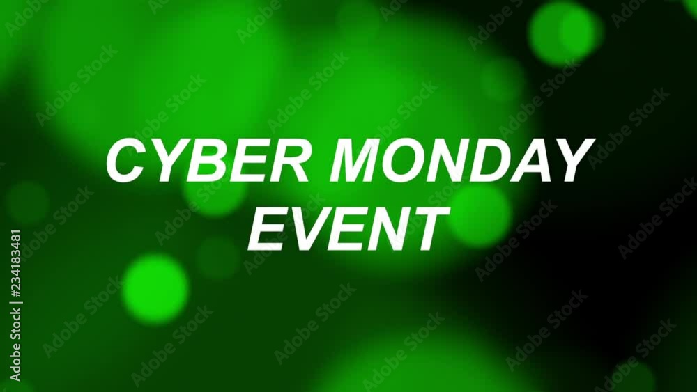 Cyber Monday sales event banner animation. 4K video. Cyber Monday sales event banner animation. 4K video.