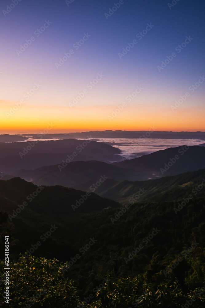 landscape Mountain with sunset in Nan Thailand landscape Mountain with sunset in Nan Thailand