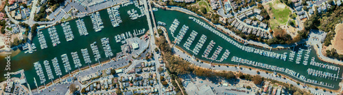 An aerial orthomosaic view of the Santa Cruz Harbor