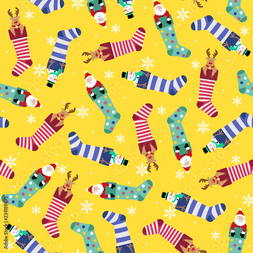 クリスマスの靴下パターン,