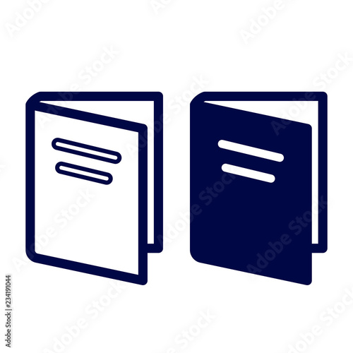 Copybook Icons Vector  Design Template.