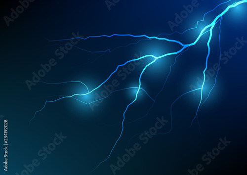 Lightning and thunder bolt effect background