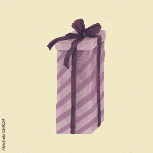 Hand drawn Christmas present illustration