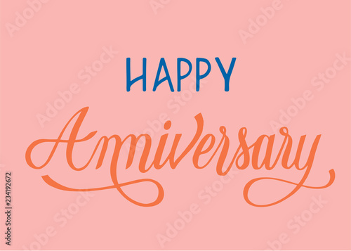Happy anniversary typography design illustration