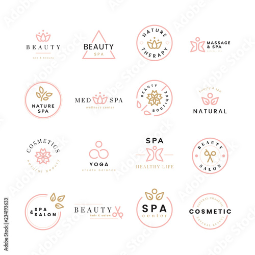 Collection of beauty and spa logos