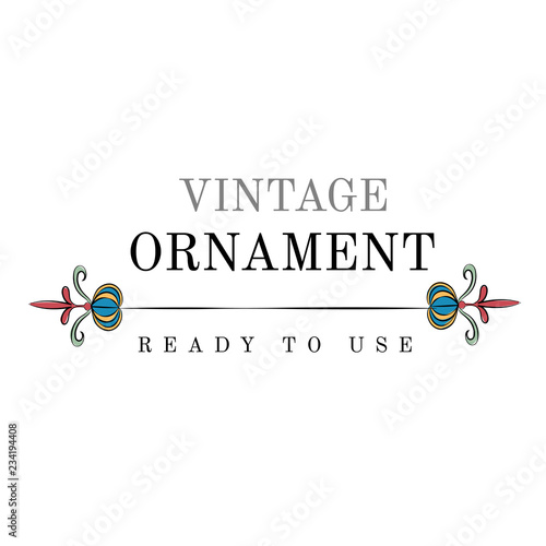 Vintage flourish ornament illustration