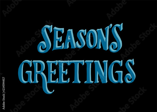 Seasons Greetings typography illustration