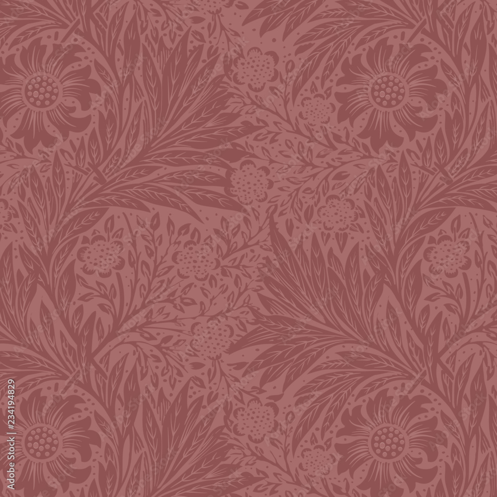 Fototapeta premium Marigold by William Morris (1834-1896). Original from The MET Museum. Digitally enhanced by rawpixel.
