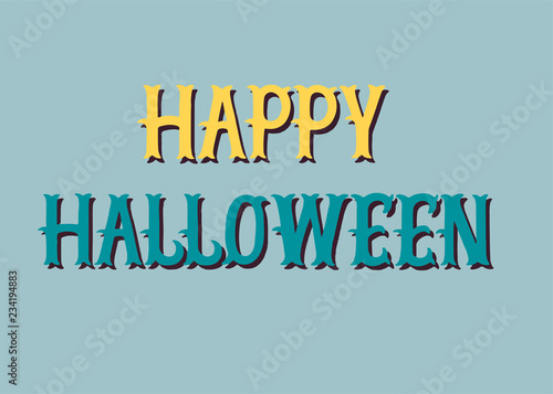 Happy Halloween typography illustration