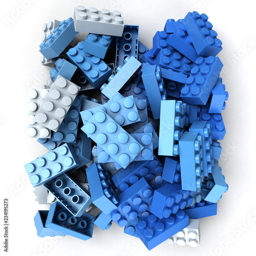 Blue plastic blocks