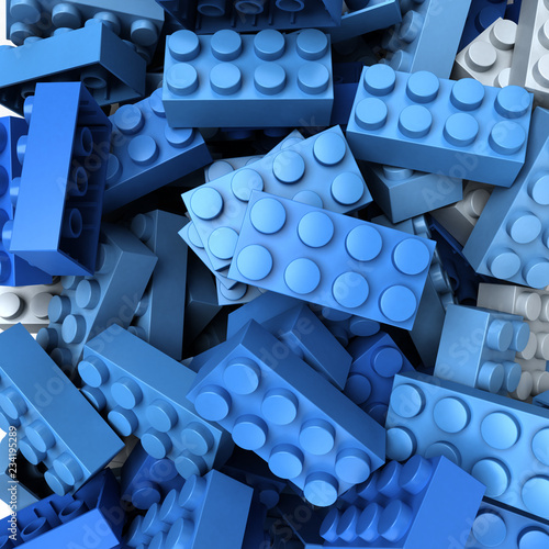 Blue plastic blocks