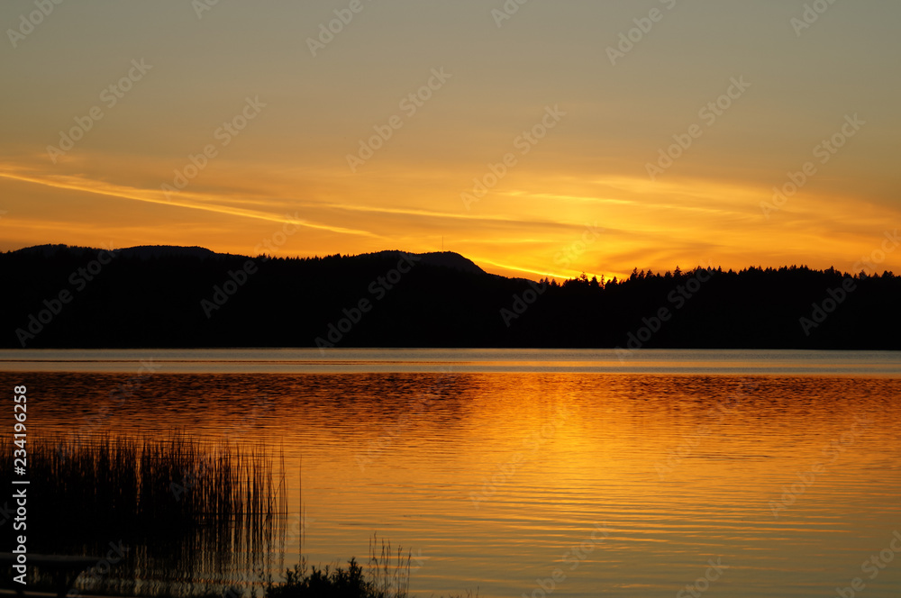 Evening Lake Sunset