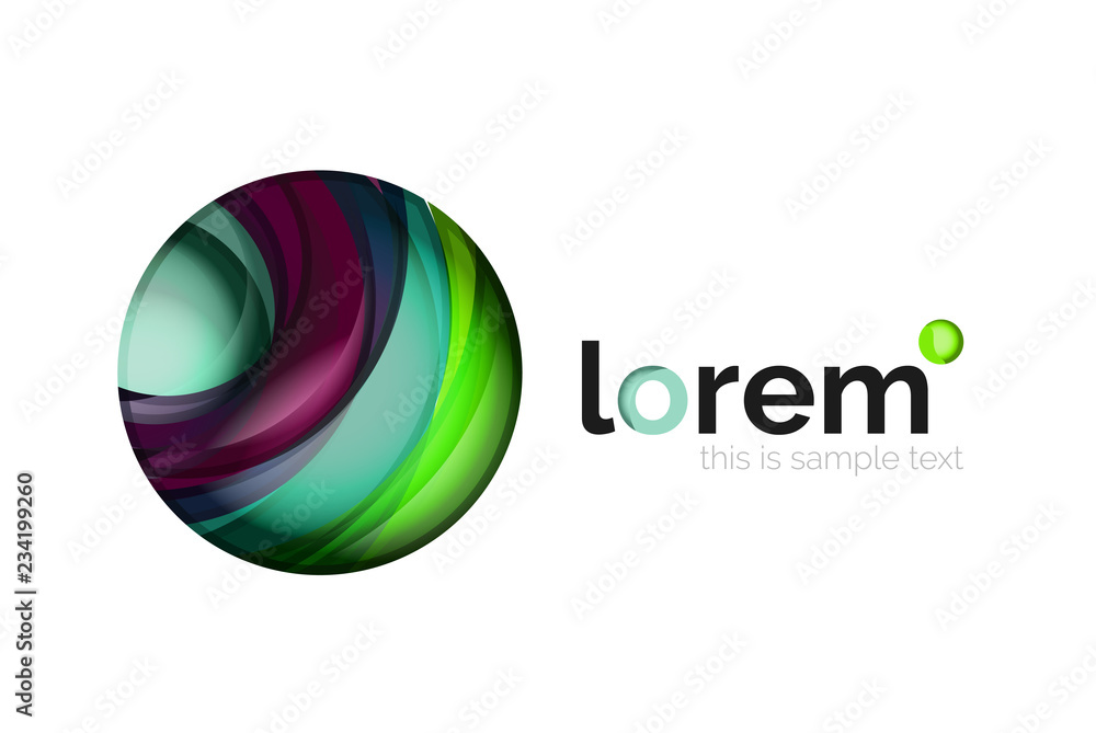 Geometric abstract business icon template, smooth shape Geometric abstract business icon template, smooth shape