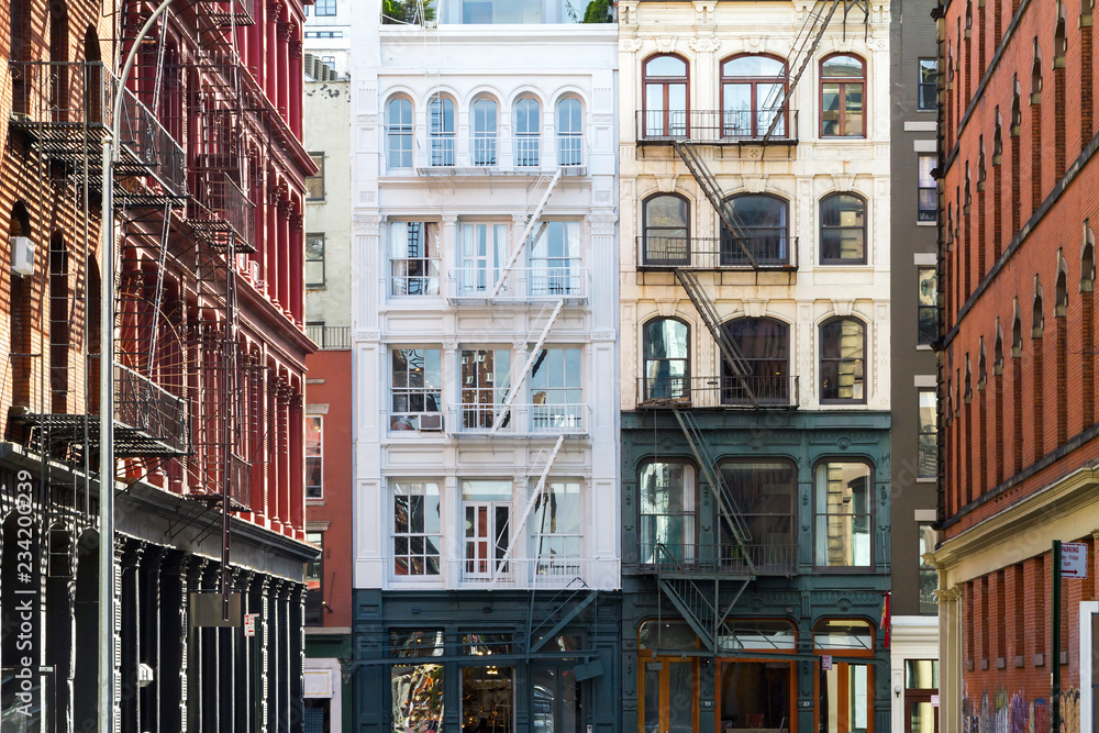 Fototapeta Old Buildings in Soho Manhattan, New York City