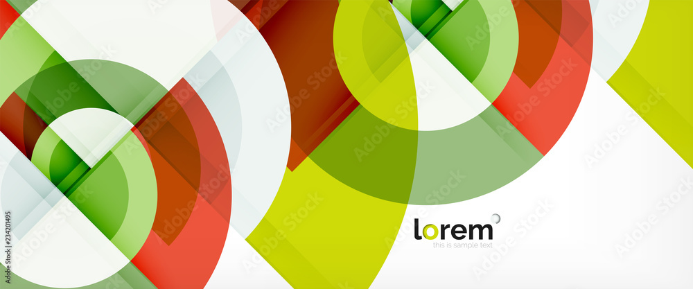 Modern geometric circles abstract background, colorful round shapes with shadow effects Modern geometric circles abstract background, colorful round shapes with shadow effects