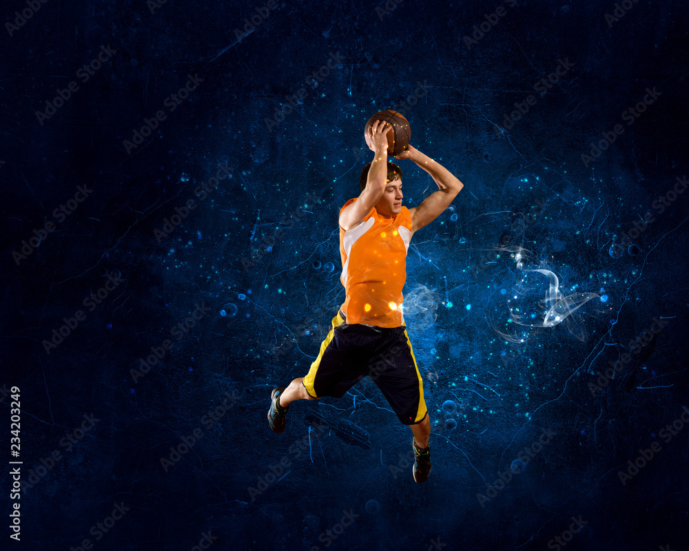 Basketball Player on Fire