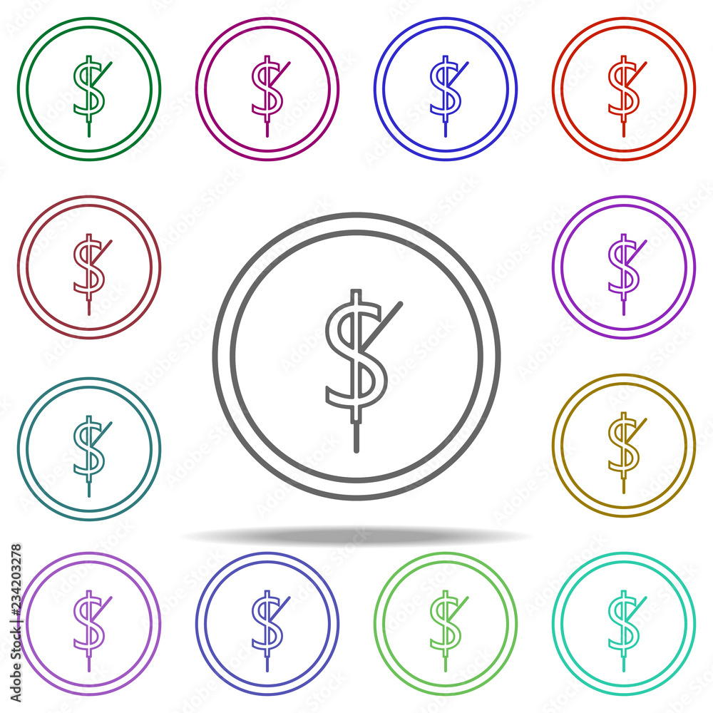 time is money line icon. Elements of Bank in multi color style icons. Simple icon for websites, web design, mobile app, info graphics time is money line icon. Elements of Bank in multi color style icons. Simple icon for websites, web design, mobile app, info graphics