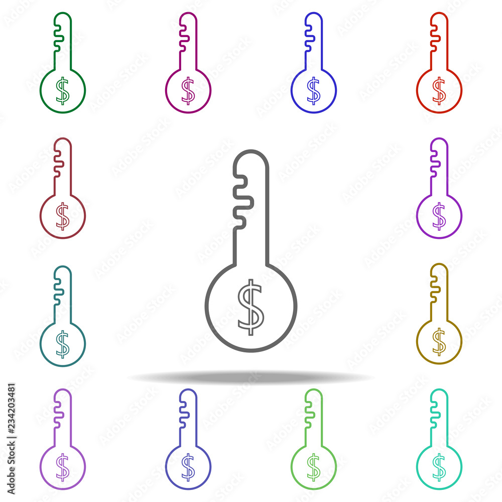 key dollar line icon. Elements of Bank in multi color style icons. Simple icon for websites, web design, mobile app, info graphics key dollar line icon. Elements of Bank in multi color style icons. Simple icon for websites, web design, mobile app, info graphics