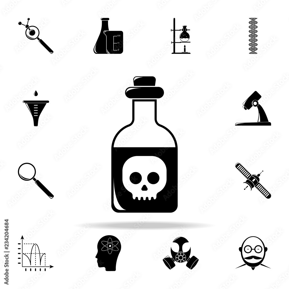 Obraz premium poisonous substance in the flask icon. The science icons universal set for web and mobile