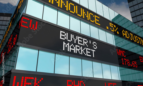 Buyers Market Stock Low Prices Ticker Time to Invest 3d Illustration
