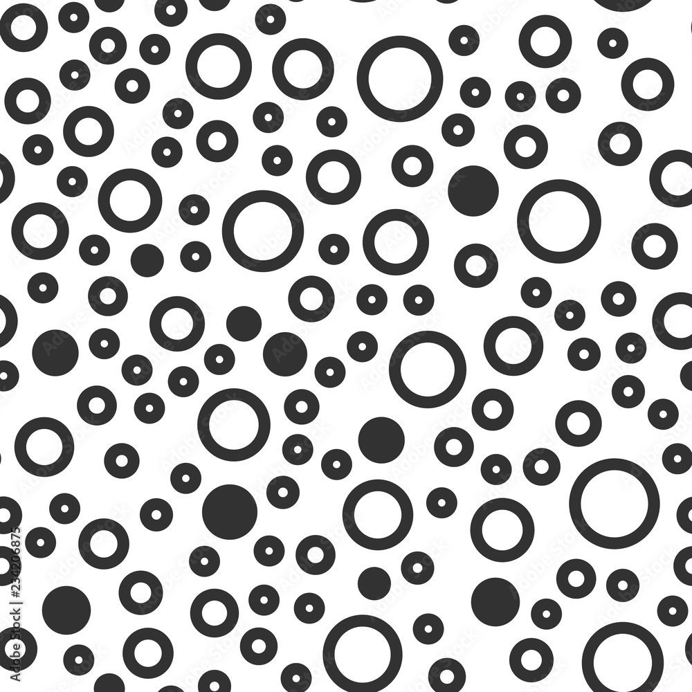 Abstract shapes vector seamless pattern on white