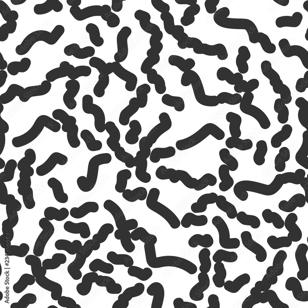 Abstract shapes vector seamless pattern on white Abstract shapes vector seamless pattern on white