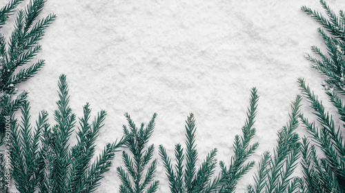 Fototapeta Naklejka Na Ścianę i Meble -  Winter season,christmas concepts ideas with pine tree and snow