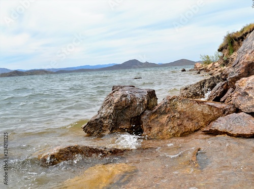 rock in the sea