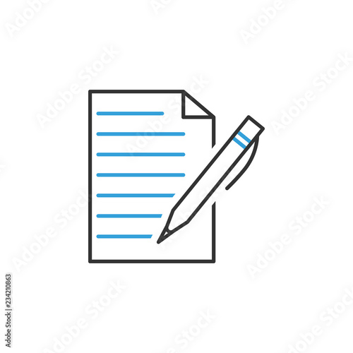 finance document 2 colored line icon. Simple colored element illustration. document icon outline symbol design from finance set