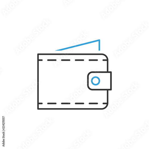 finance wallet 2 colored line icon. Simple colored element illustration. wallet icon outline symbol design from finance set