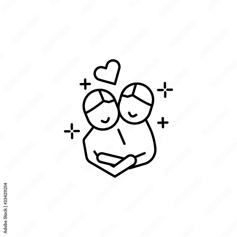 gay, hug, lgbt icon. Element of gender Identity icon. Thin line icon for website design and development, app development. Premium icon gay, hug, lgbt icon. Element of gender Identity icon. Thin line icon for website design and development, app development. Premium icon