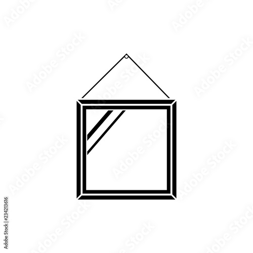 Mirror icon, logo on white background