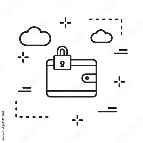 vector wallet icon in creative design with elements for mobile and web applictions. modern trend infographic,logo and pictogram.