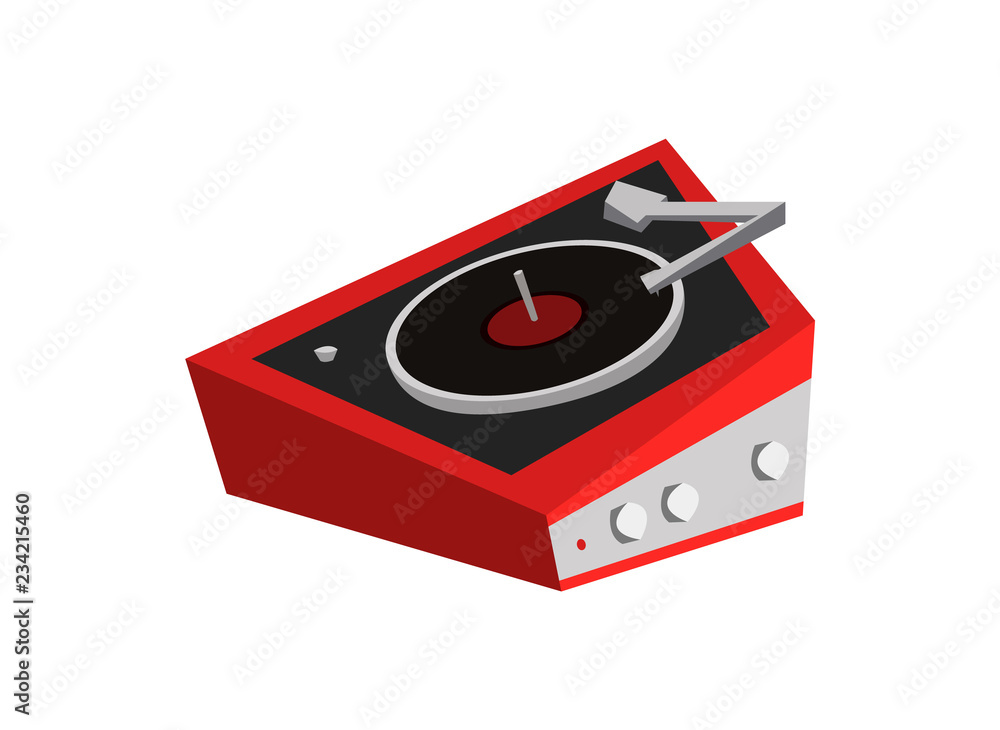 Old school concept.Retro old music player. Old school concept.Retro old music player.