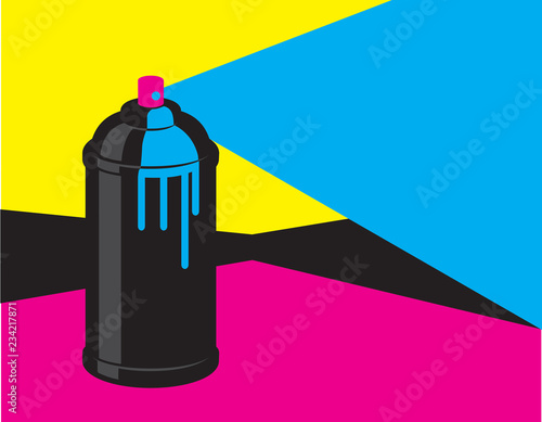 Obraz na płótnie Graffiti paint design template w salonie