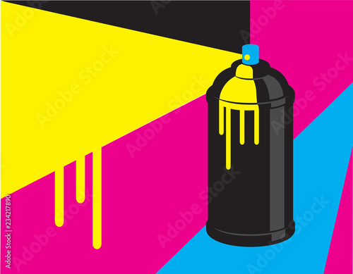Obraz na płótnie Graffiti paint design template w salonie