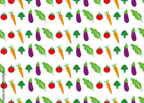 vegetables pattern seamless wallpaper vector illustration