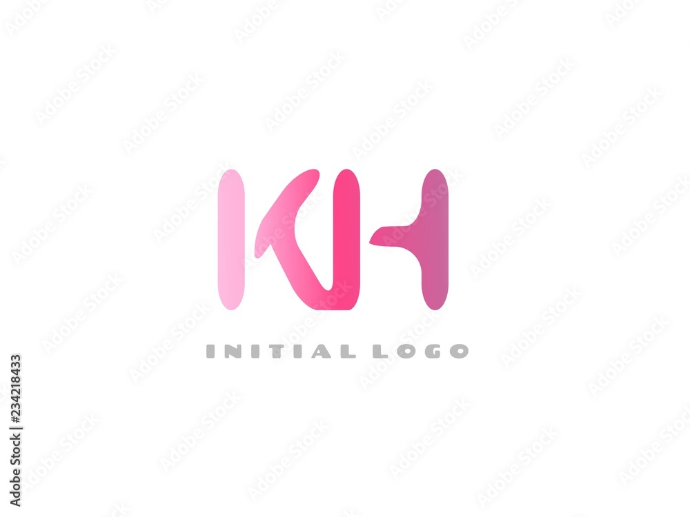 KH Initial Logo for your startup venture KH Initial Logo for your startup venture