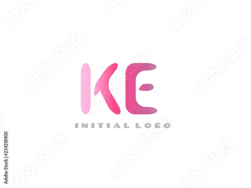 KE Initial Logo for your startup venture