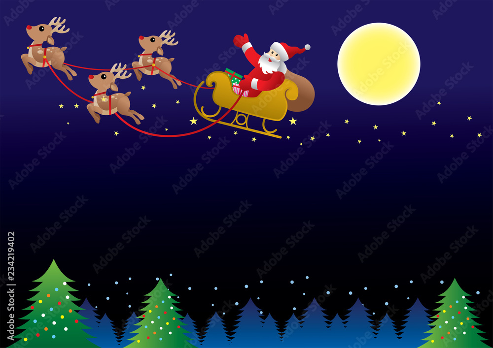 Naklejka premium Christmas night background
