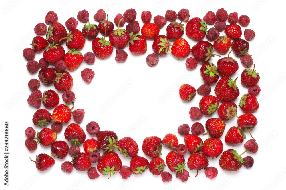 Obraz premium Various berries on white