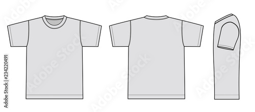 Tshirts illustration (gray / side) 