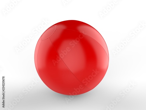 Free Download Blank beach ball for branding. 3d render illustration. - GFXLoad