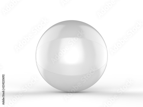 Blank beach ball for branding. 3d render illustration.