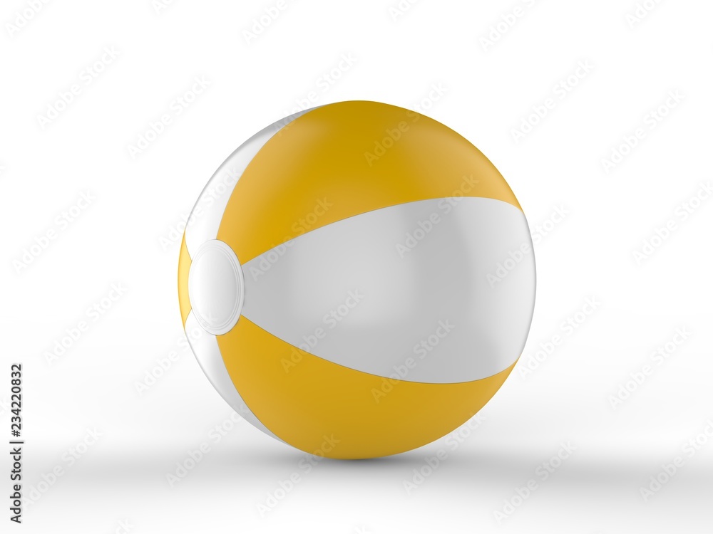 Fototapeta premium Blank beach ball for branding. 3d render illustration.