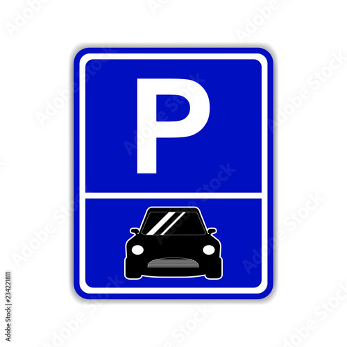 Car parking sign vector
