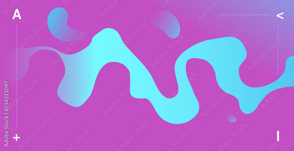 Abstract violet and blue neon color background. Abstract vector illustration, horizontal.