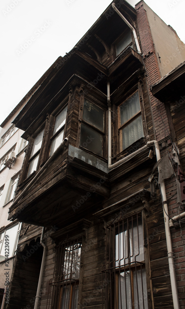 Old Ottoman type wooden building.
